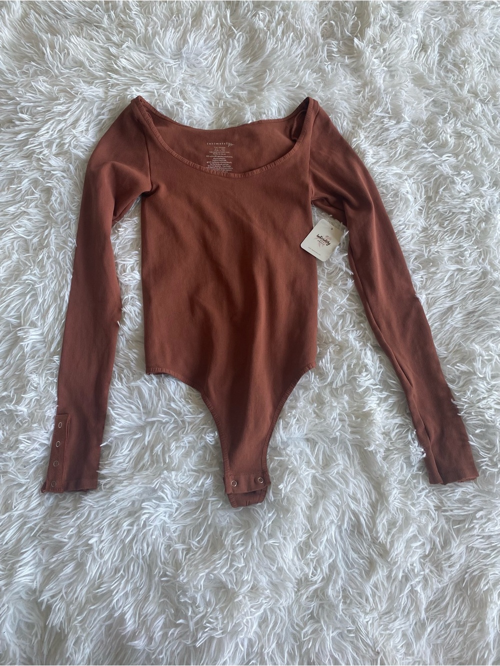 Free People Scoop Neck Ribbed Bodysuit size extra small/small NWT